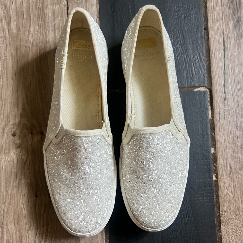 Keds X Kate Spade Women's Double Decker Glitter Slip-On Sneakers